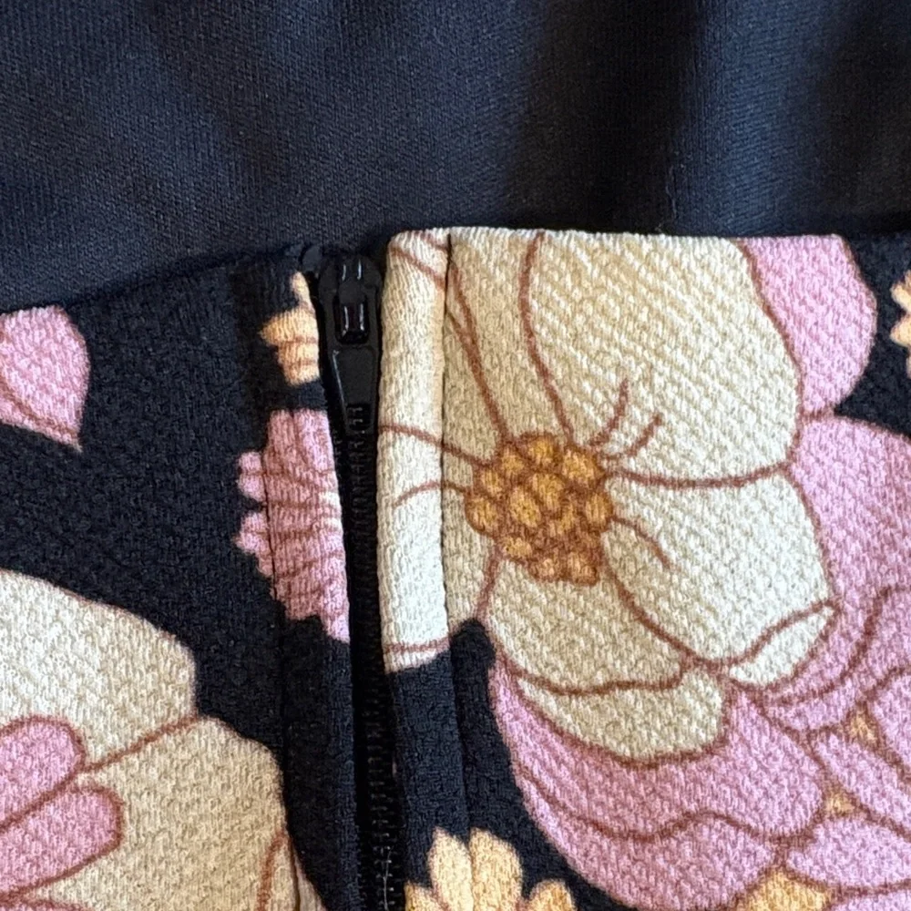 Emerald Sundae Black Floral Jumpsuit with Yellow & Pink Flowers - Picture 7 of 8